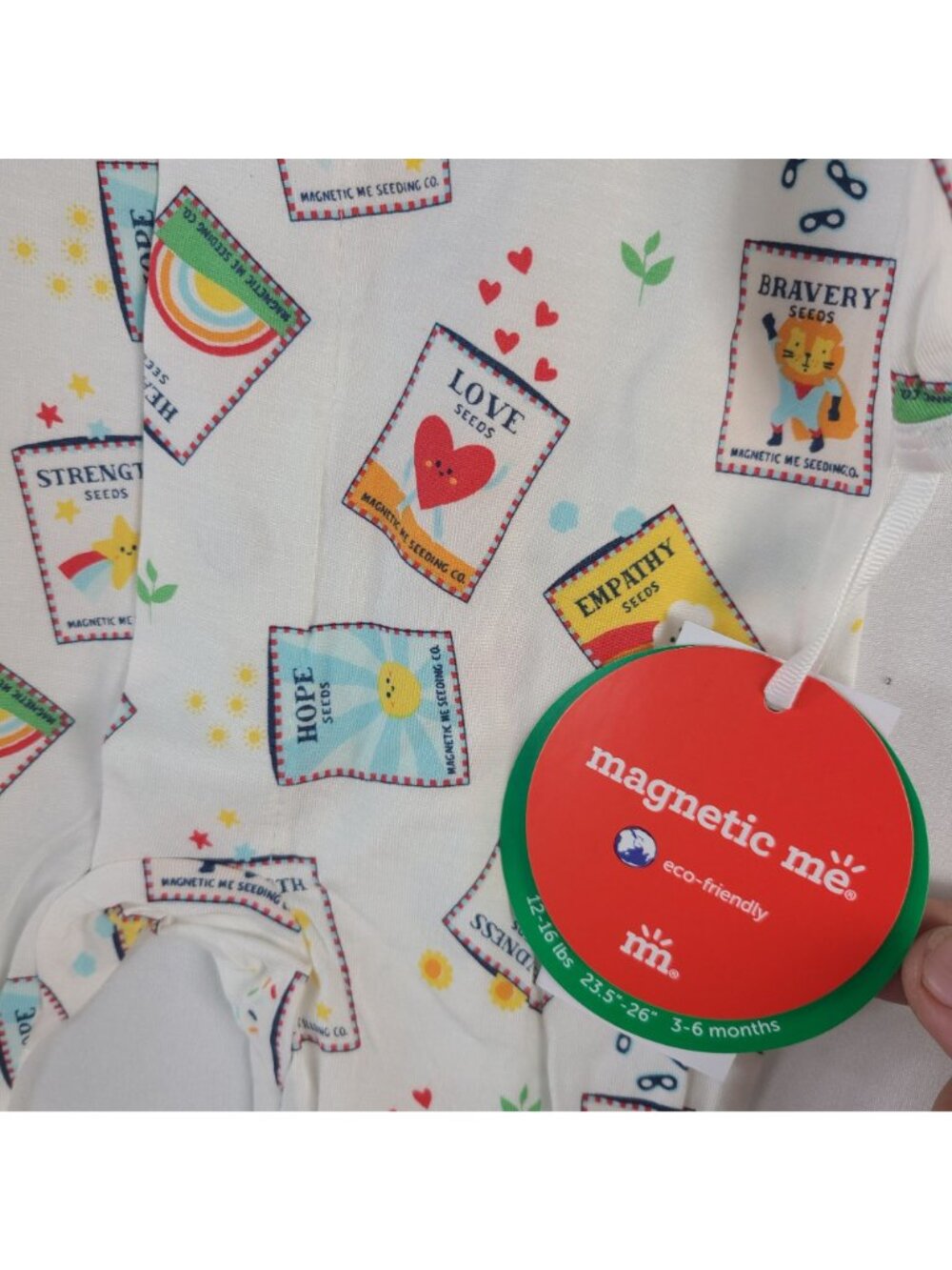 NEW Magnetic Me Adler Seeds Modal Magnetic Footie Baby Pajamas Sz 3-6M - Picture 2 of 6